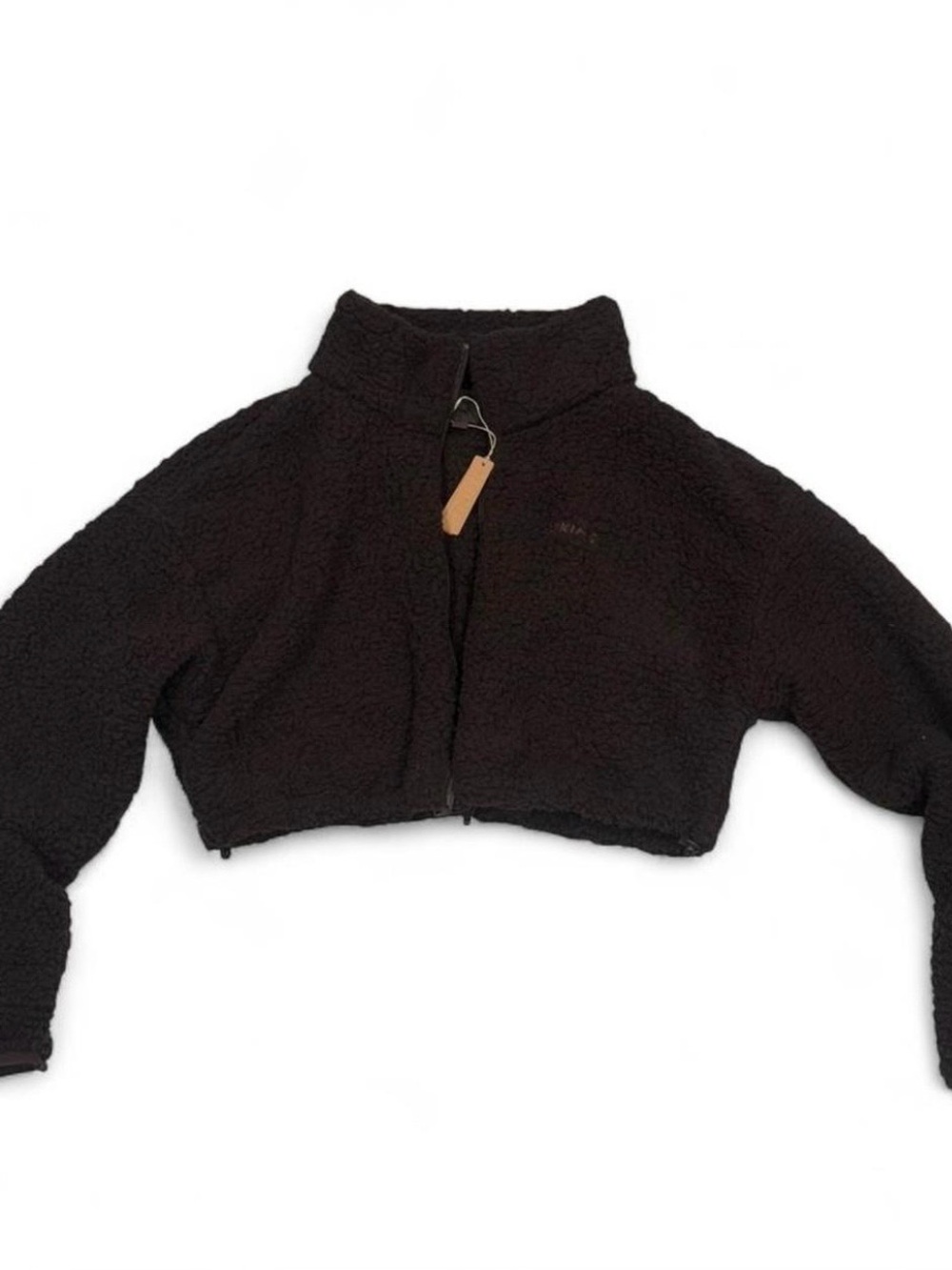 SKIMS Espresso Cropped Sherpa Jacket- L